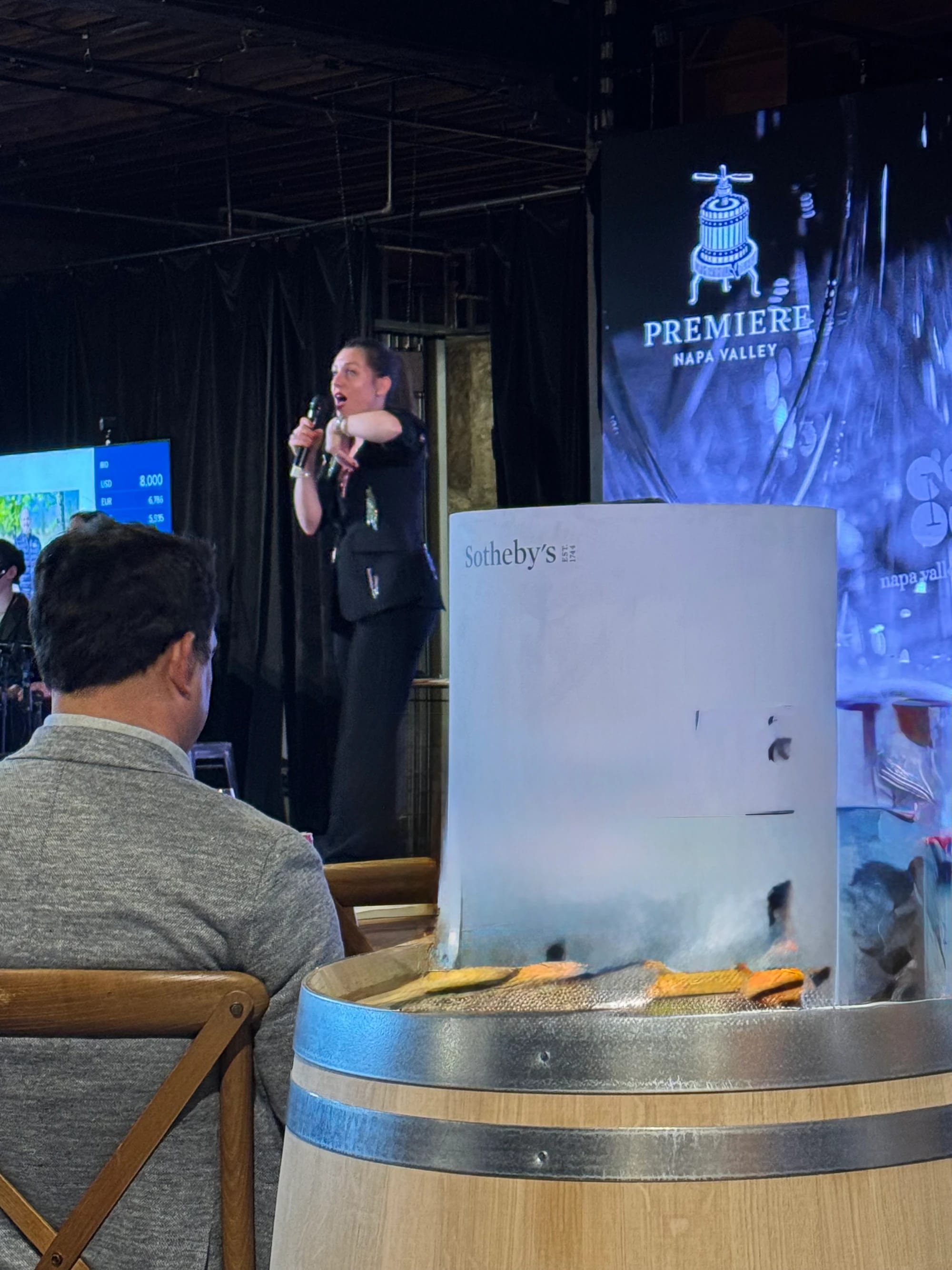 Auction bidding at Napa Valley Premiere 2026