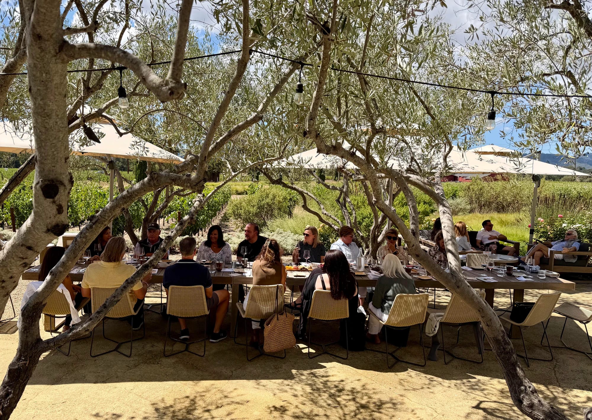 A private garden tasting at Clos du Val