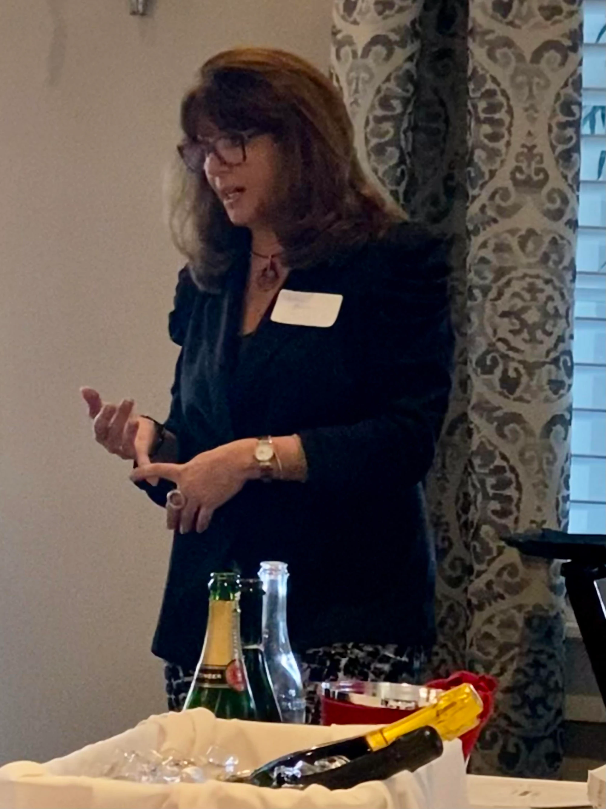 Susan leading a wine lecture