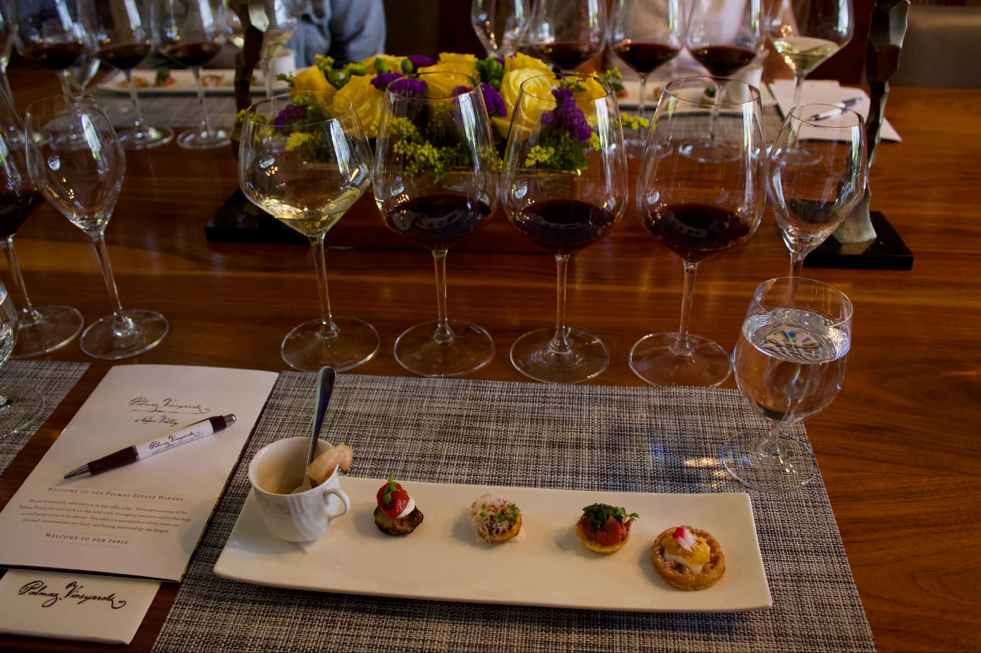 A tasting at Palmaz Vineyards