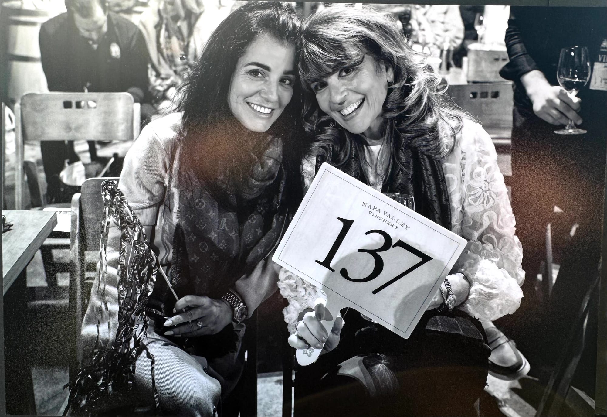Susan and Sandra at a 2026 auction